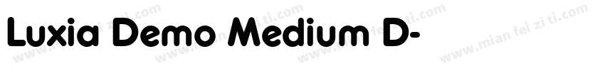 Luxia Demo Medium D字体转换